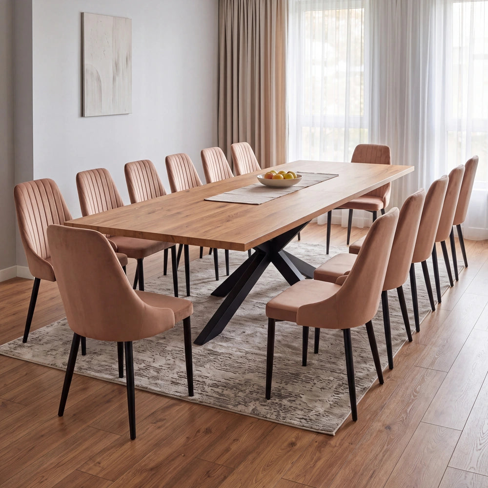 Masa din stejar model clasic - 12 persoane - 260x100x2,6cm