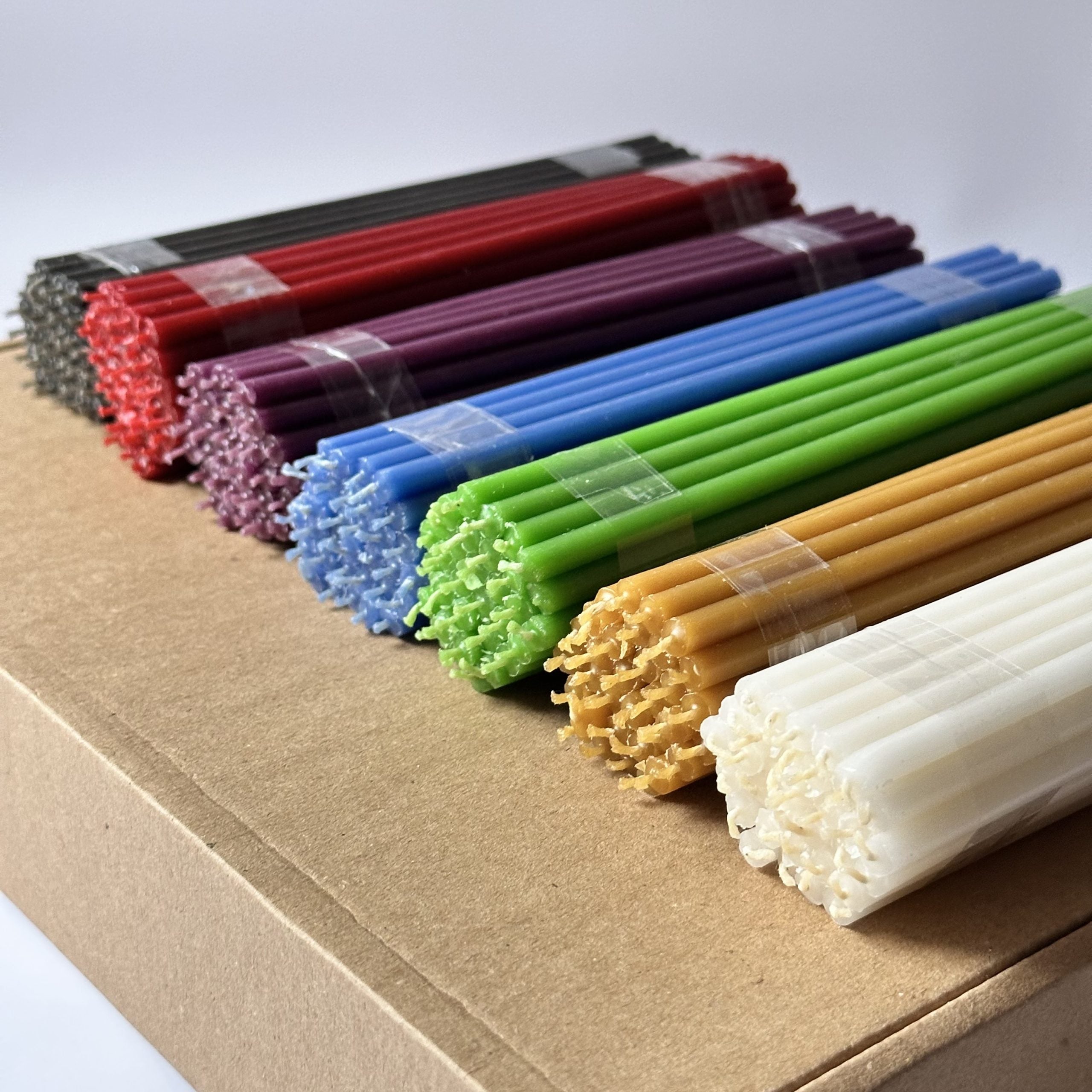 Set Lumanari decor colorate din Ceara Naturala - 180x7mm