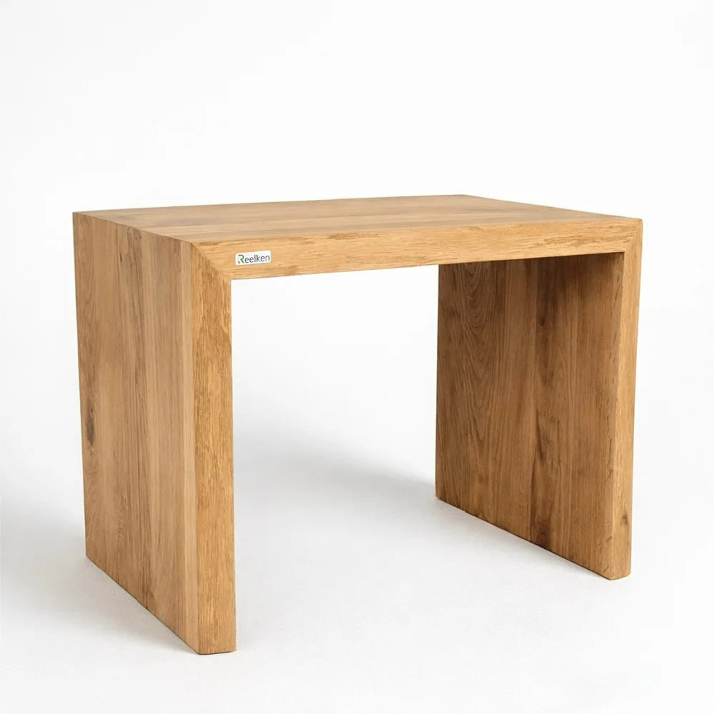 Bancuta din lemn masiv de stejar 100x45x40 cm – margini rustice, finisaj cu ulei natural