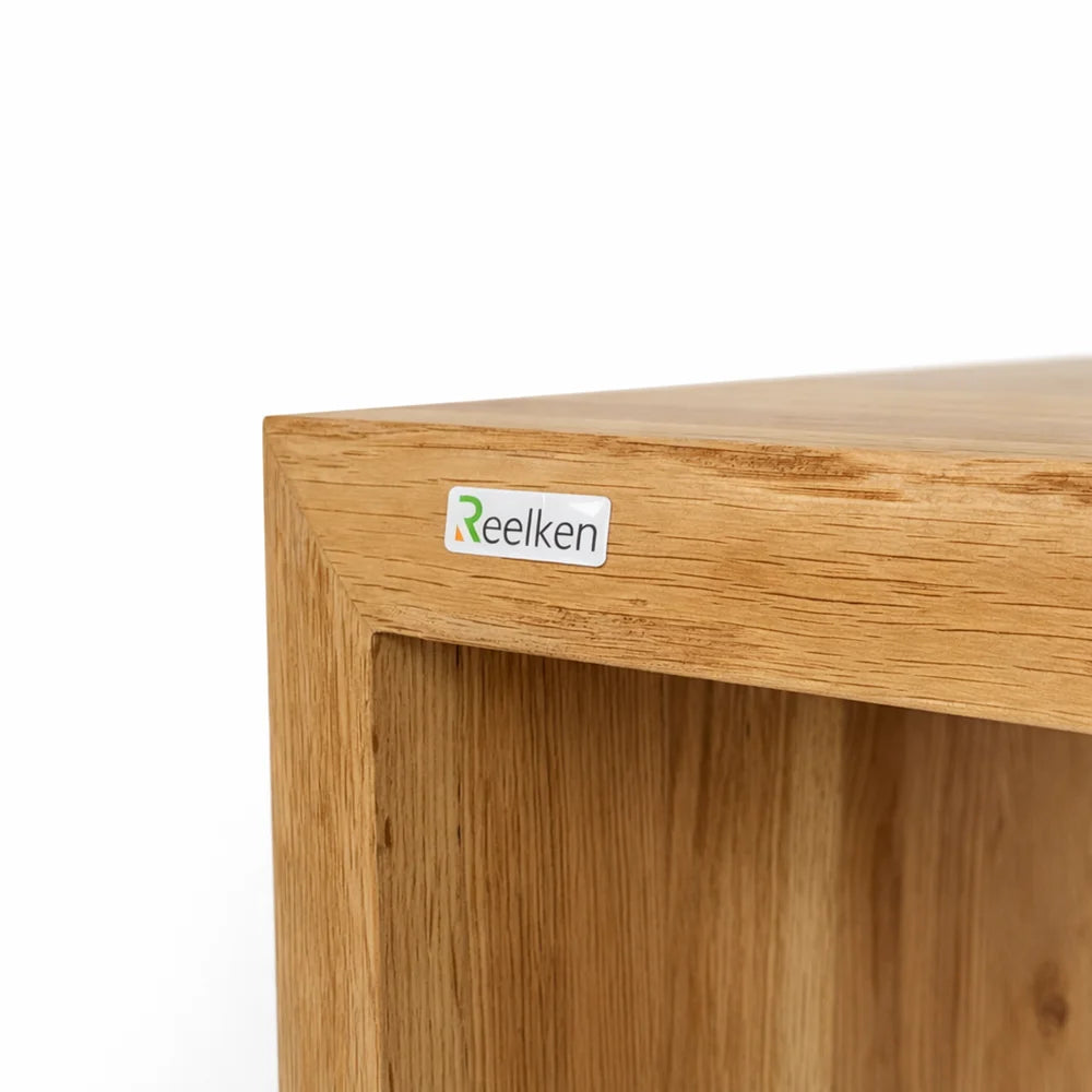 Bancuta din lemn masiv de stejar 60x45x40 cm – margini rustice, finisaj cu ulei natural