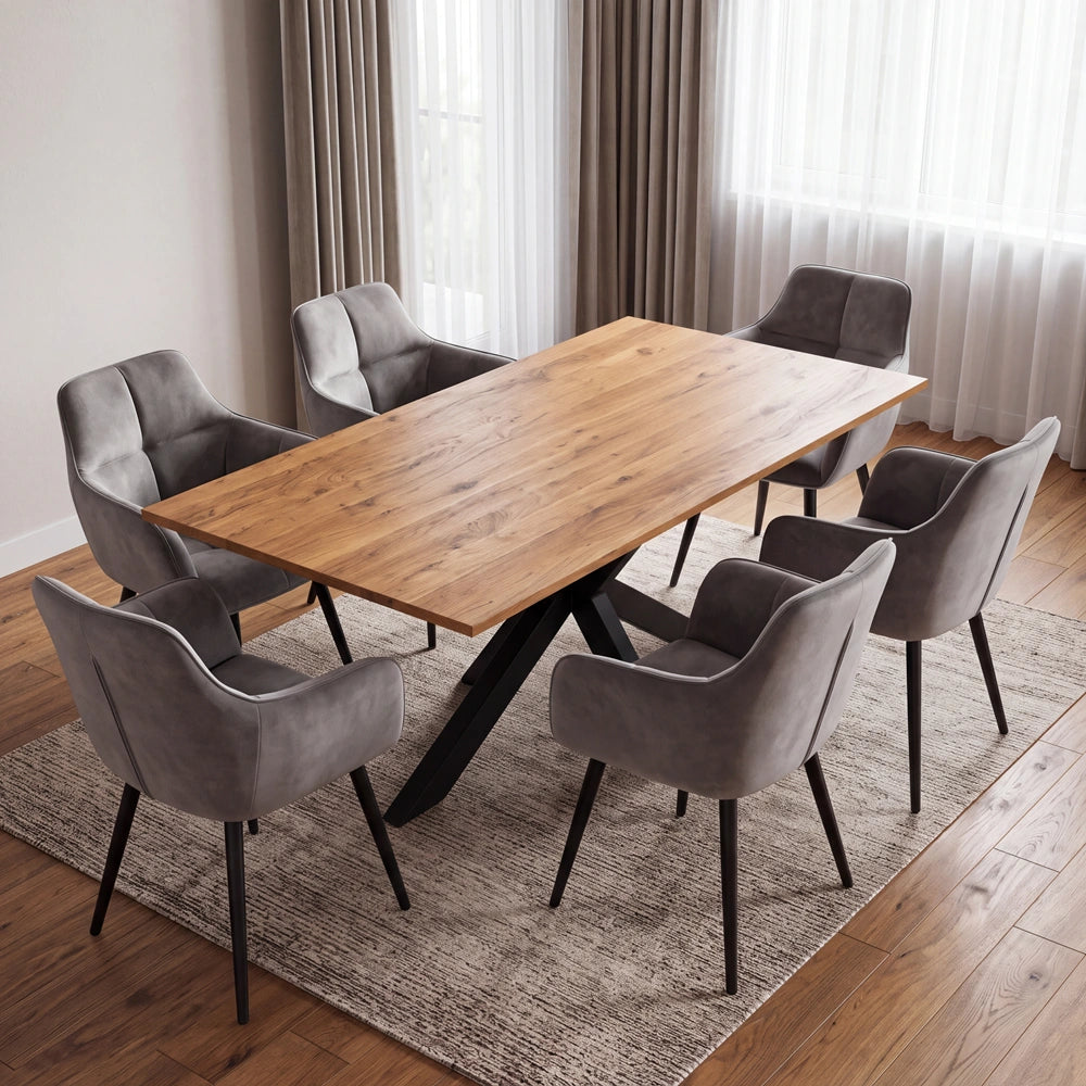 Masa din stejar model clasic - 4 persone -120x70x2,6cm