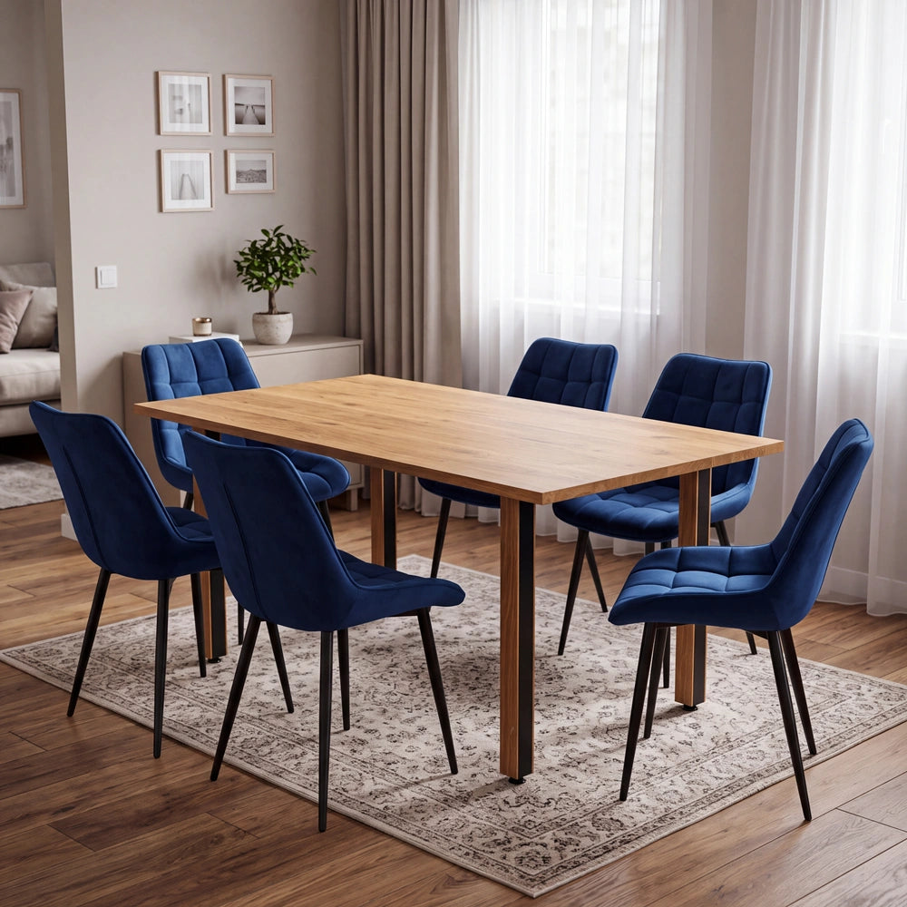 Masa din stejar model clasic - 4 persone -120x70x2,6cm