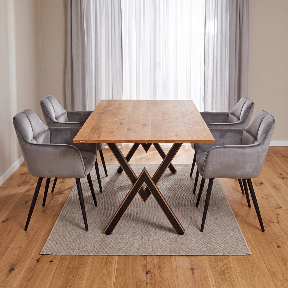 Masa din stejar model clasic - 4 persone -120x70x2,6cm