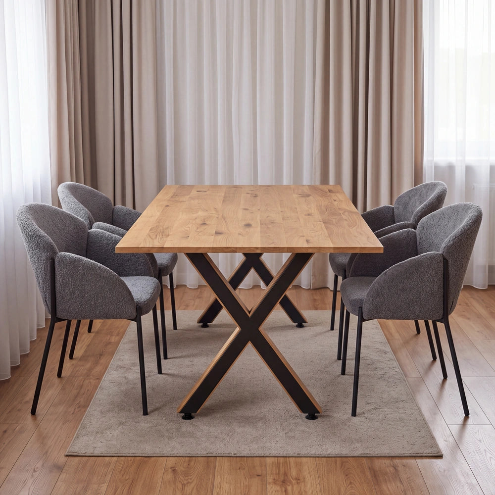 Masa din stejar model clasic - 4 persone -120x70x2,6cm