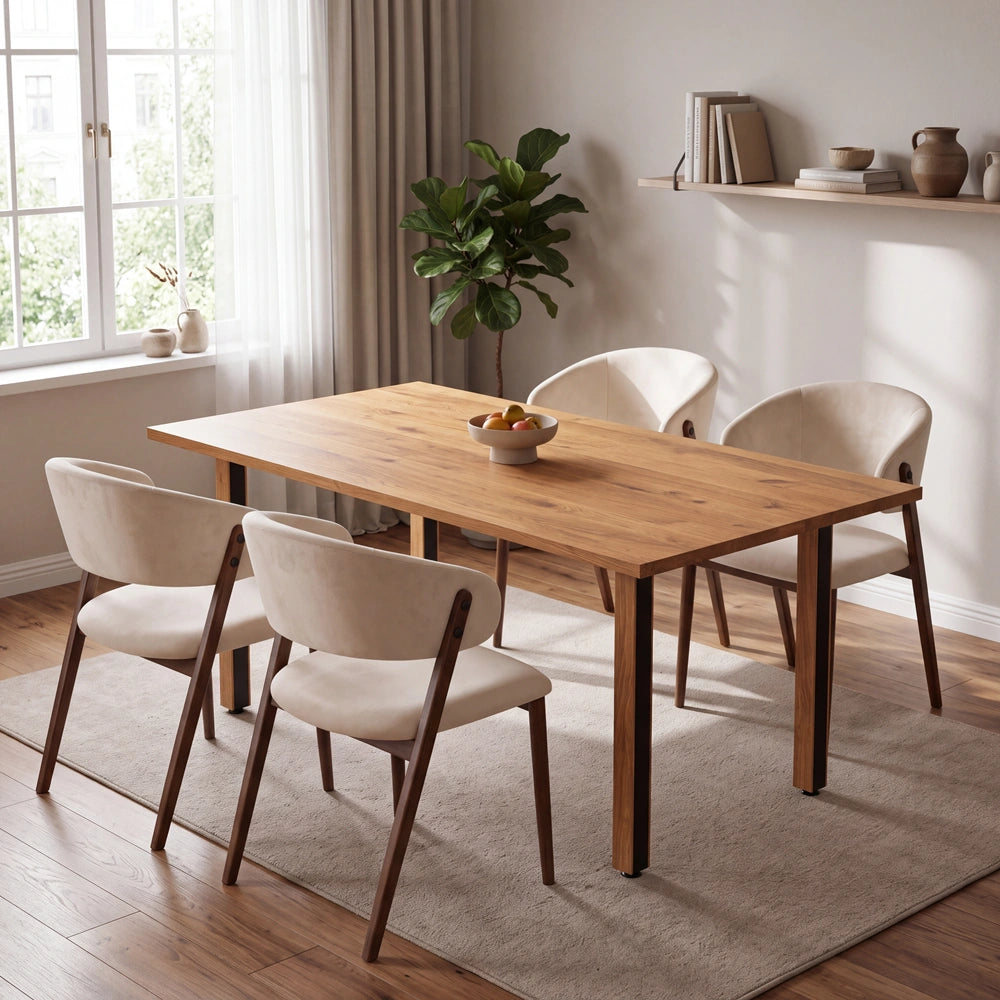 Masa din stejar model clasic - 4 persone -120x70x2,6cm
