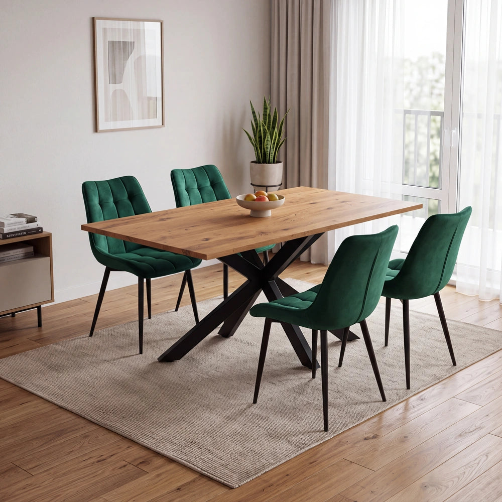 Masa din stejar model clasic - 4 persone -120x70x2,6cm