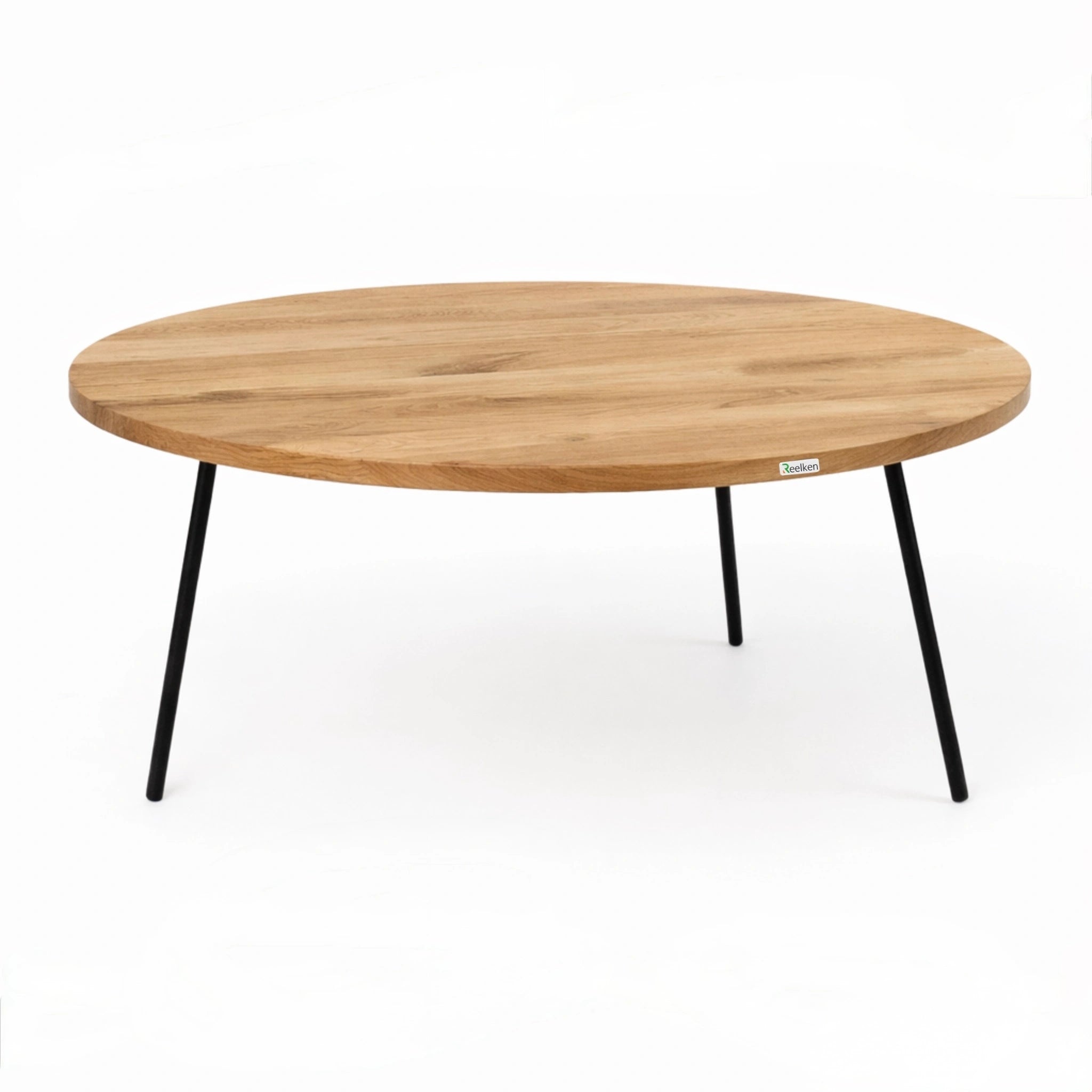 Masuta rotunda de cafea din stejar masiv diametru 90 cm – eleganta, spatioasa, gata de montaj