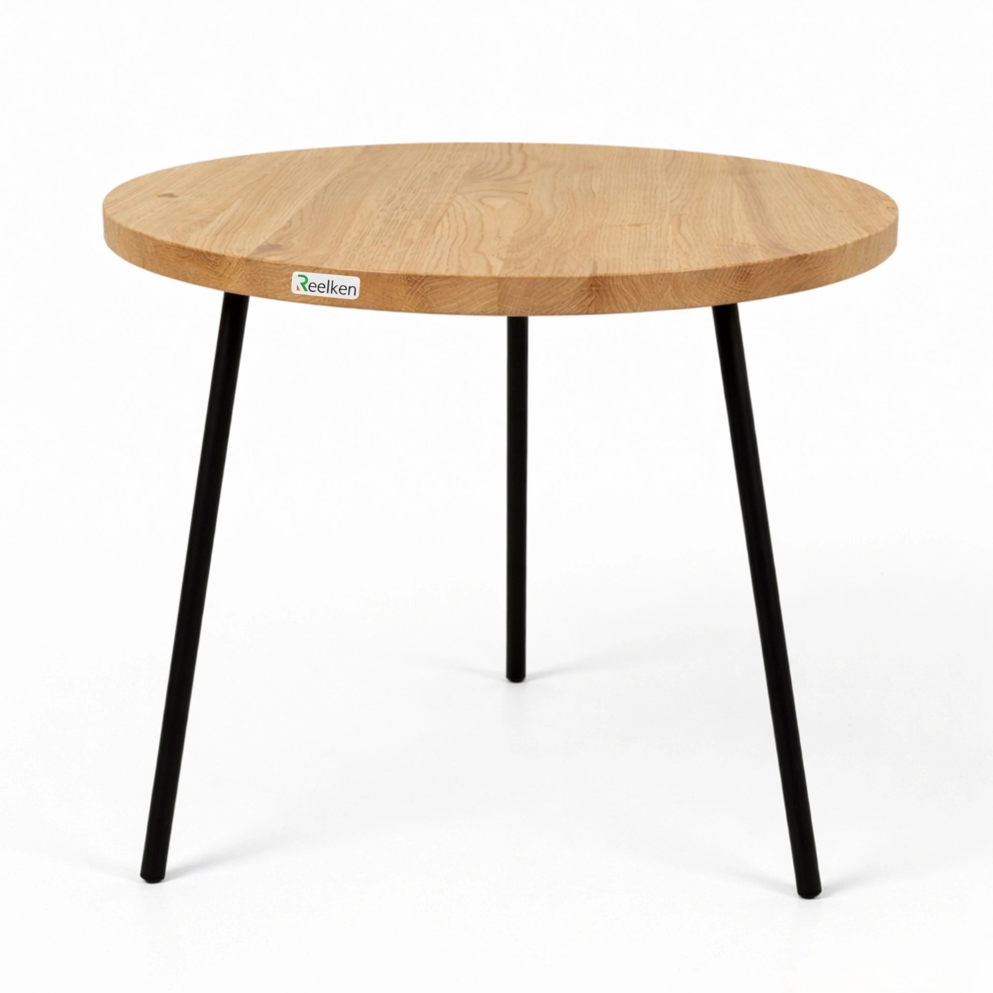 Masuta rotunda de cafea din stejar masiv diametru 50 cm – minimalista, eleganta, gata de montaj