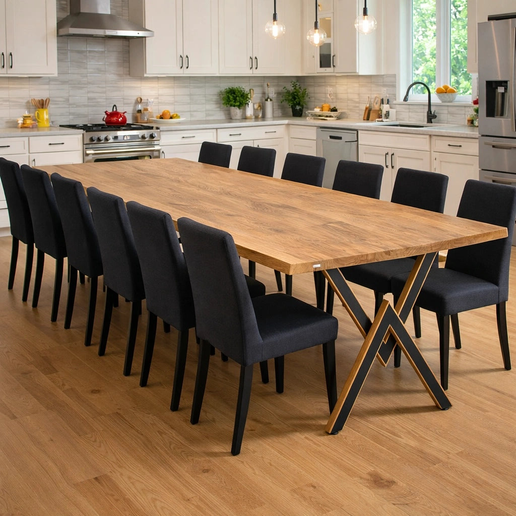 Masa din stejar model rustic - 12 persoane -260x100x4cm