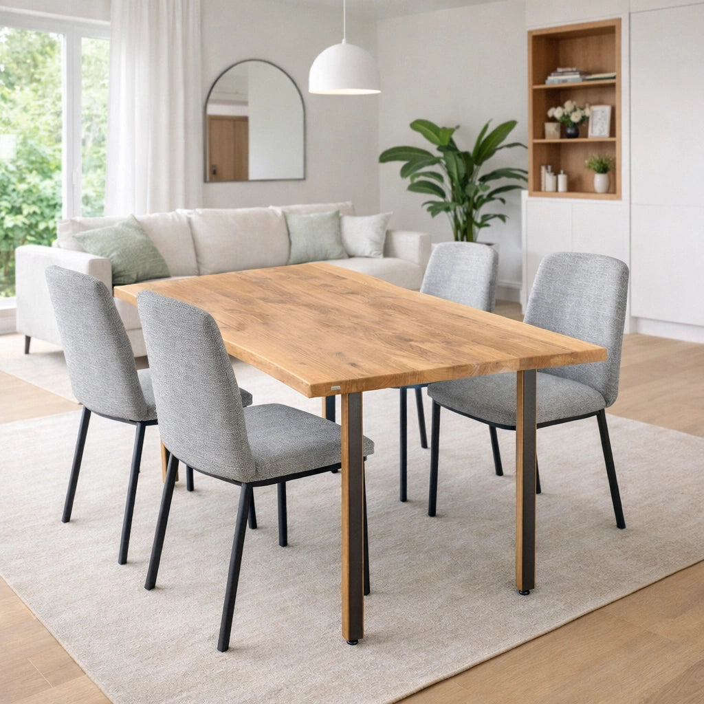 Masa din stejar model rustic - 4 persoane -120x70x4