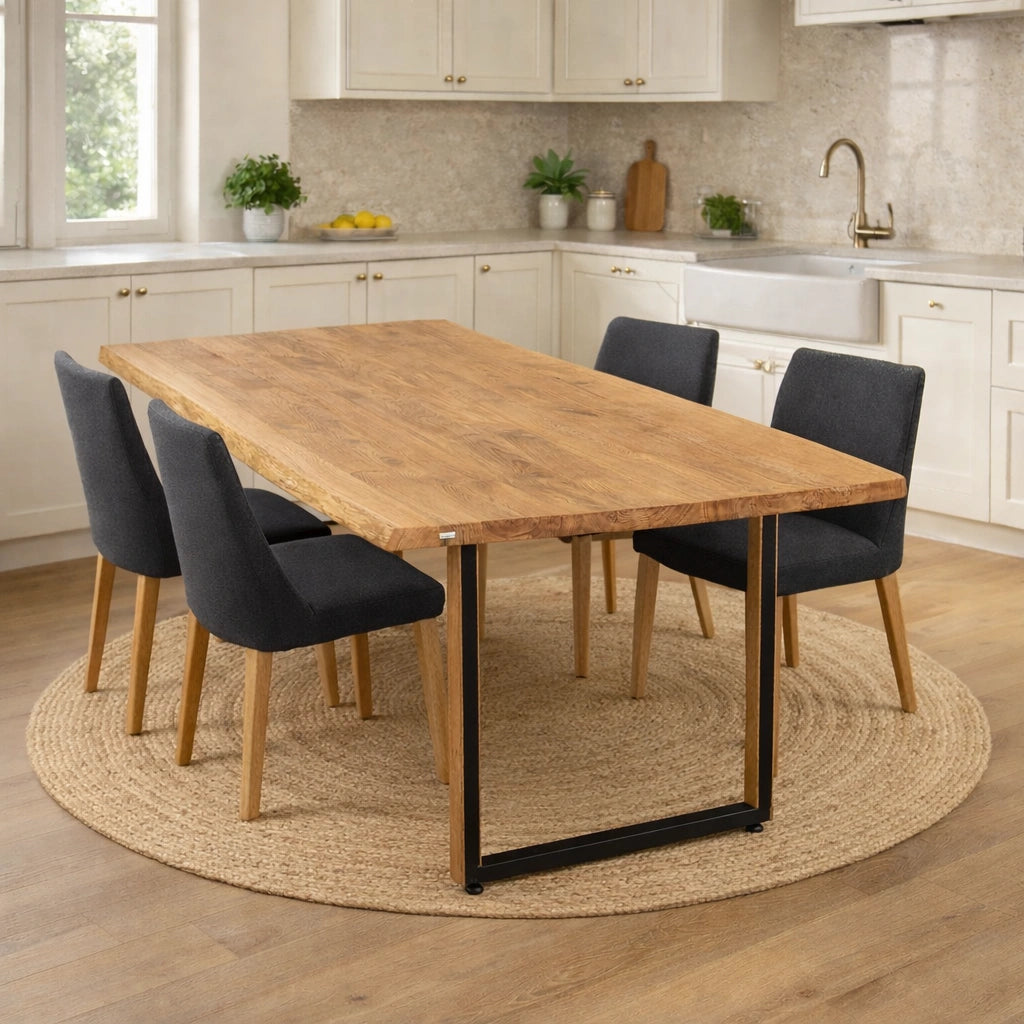 Masa din stejar model rustic - 4 persoane -140x80x4