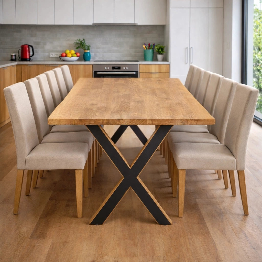 Masa din stejar model rustic - 12 persoane -260x100x4cm