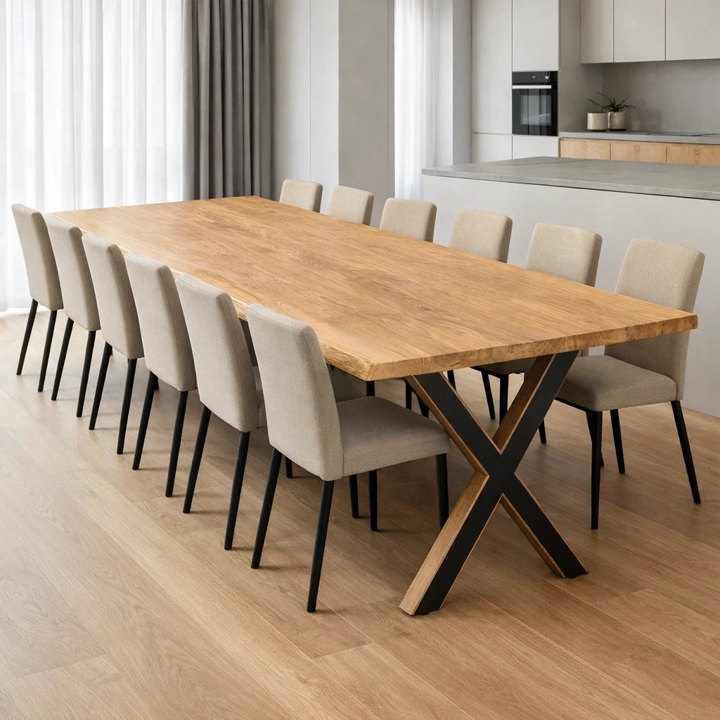 Masa din stejar model rustic - 12 persoane -260x100x4cm
