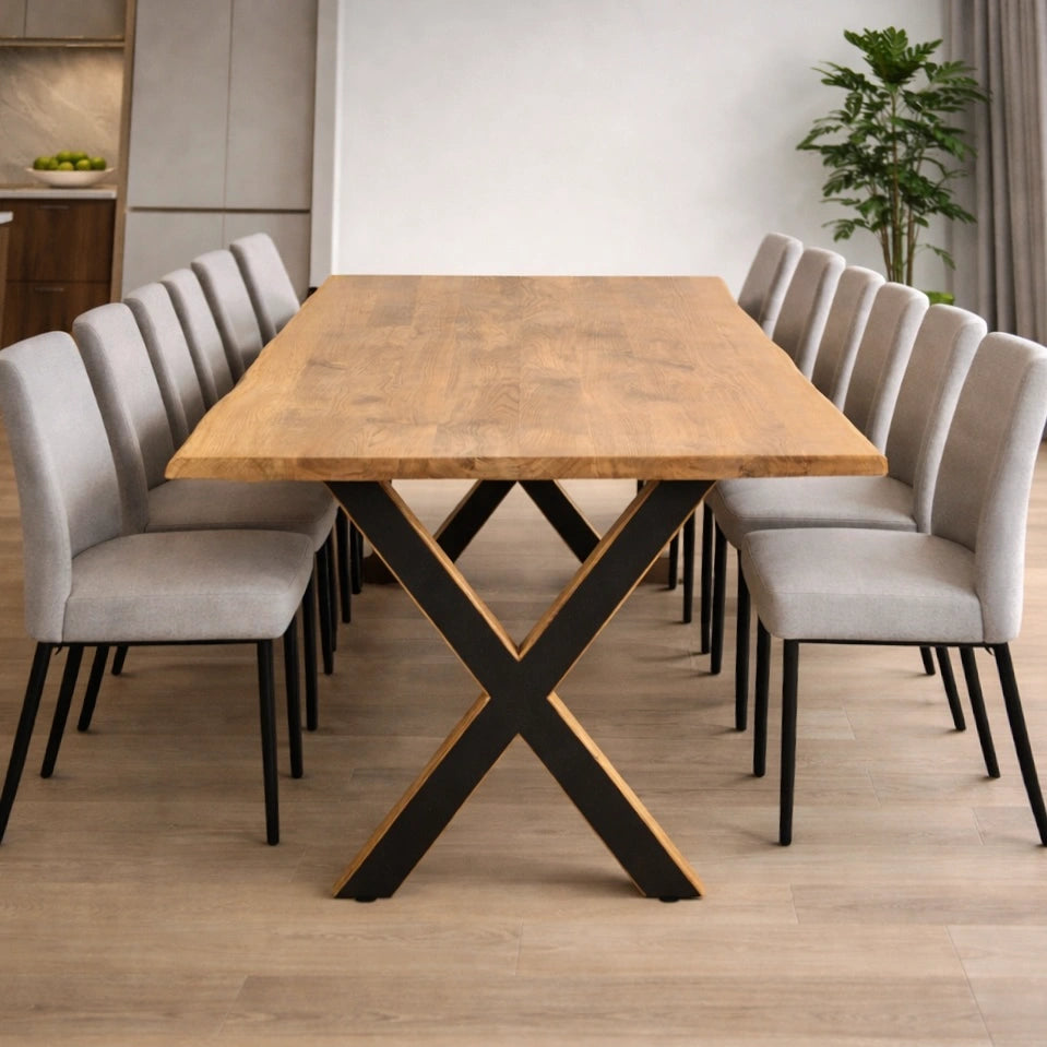 Masa din stejar model rustic - 12 persoane -260x100x4cm