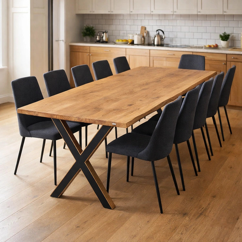 Masa din stejar model rustic - 10 persoane -240x100x4cm