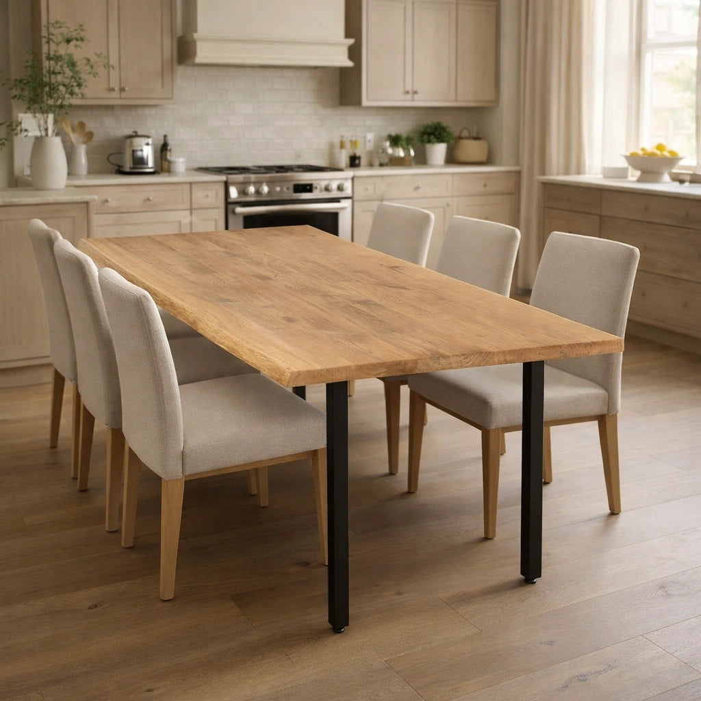 Masa din stejar model rustic - 6 persoane -180x85x4