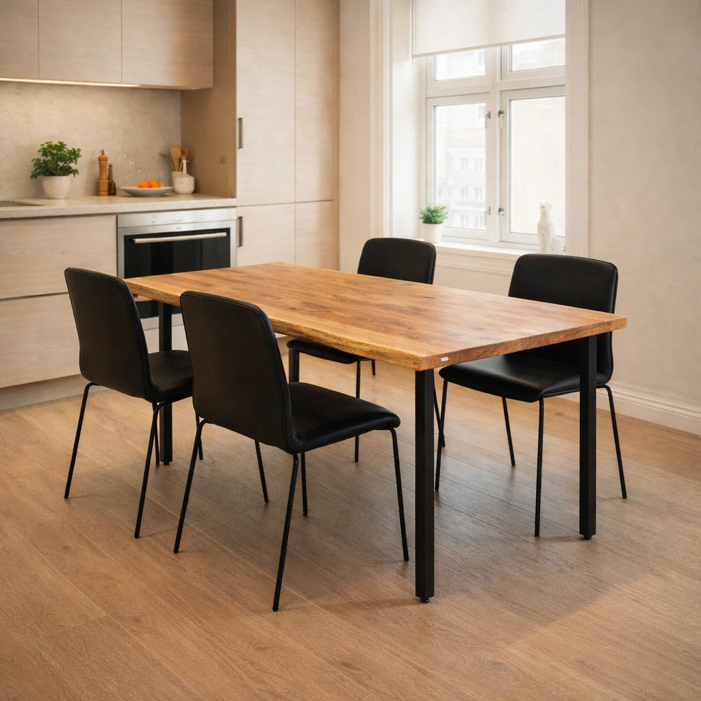 Masa din stejar model rustic - 4 persoane -120x70x4