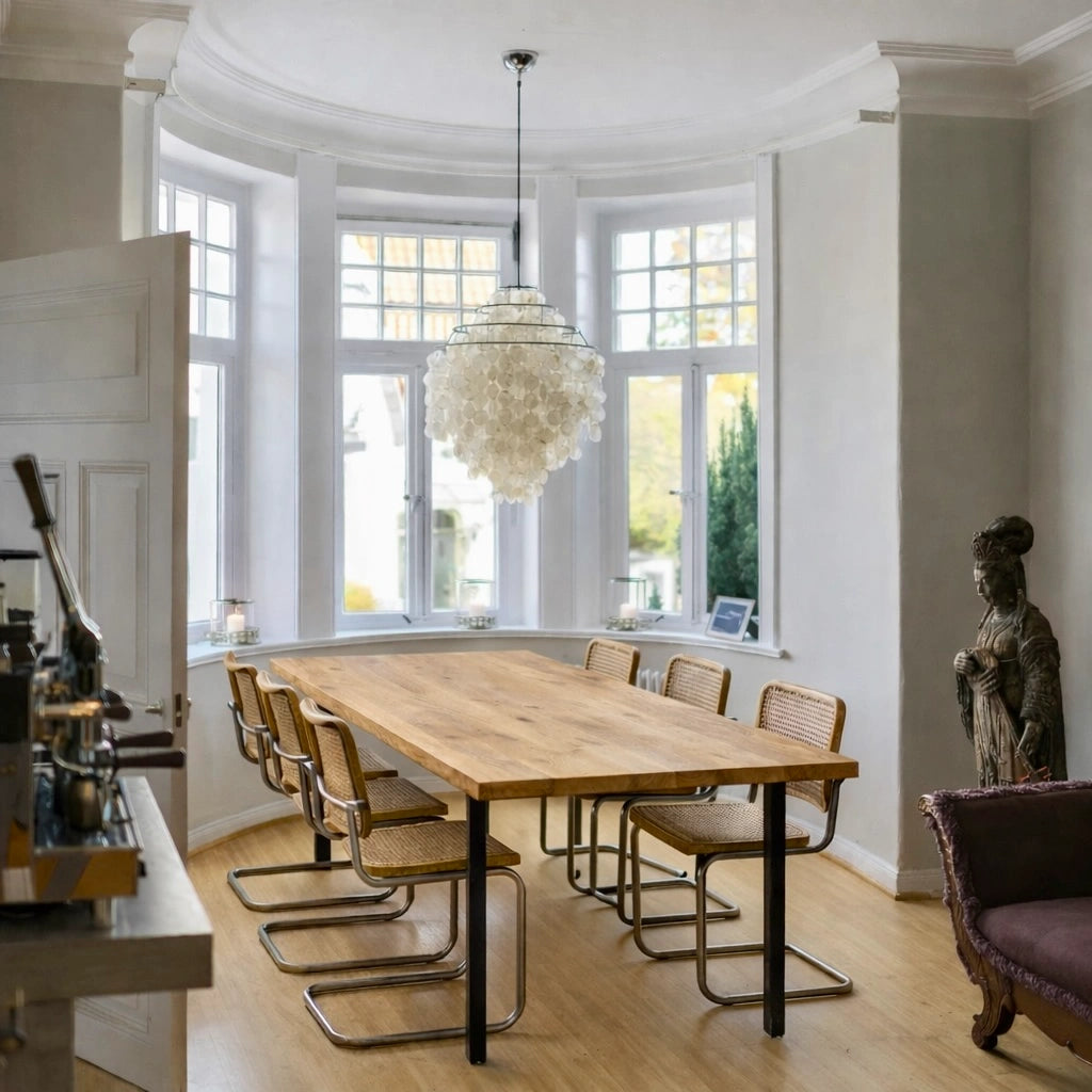 Stół drewniany z litego dębu 180×85 cm – Klasyczny stół do jadalni dla 6 osób | Reelken