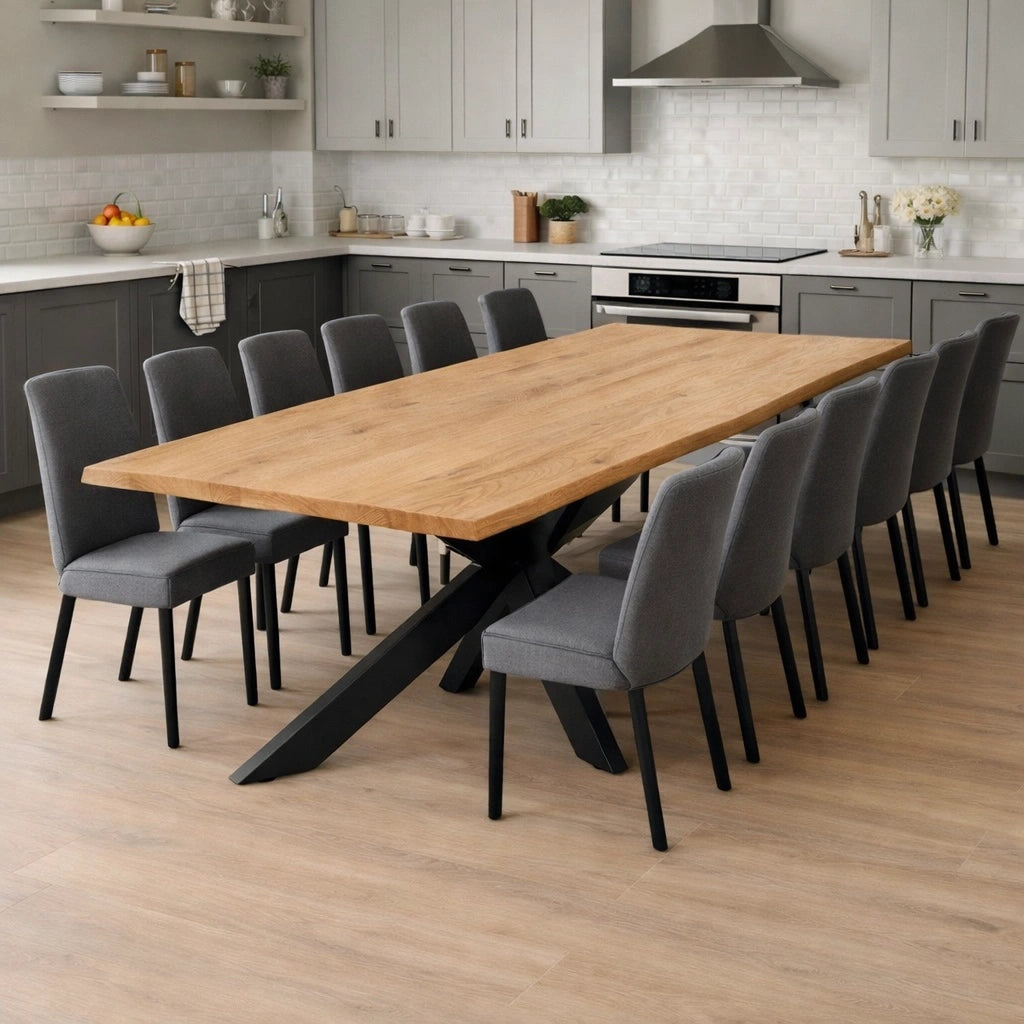 Masa din stejar masiv model rustic - 14 persoane -300x100x4cm