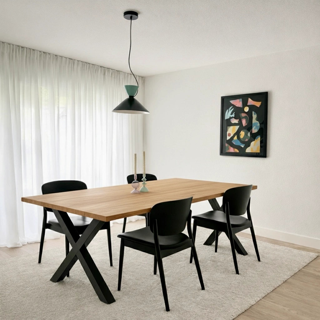 Masa din stejar model clasic - 4 persoane -120x70x4cm