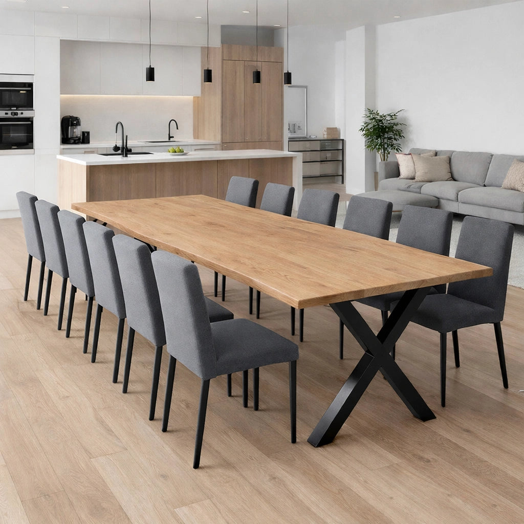 Masa din stejar model rustic - 12 persoane -260x100x4cm