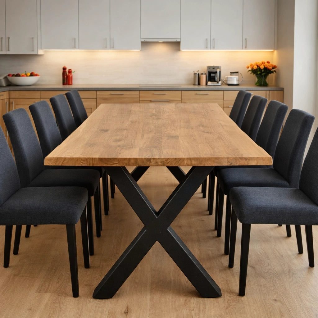 Masa din stejar model rustic - 10 persoane -220x100x4cm