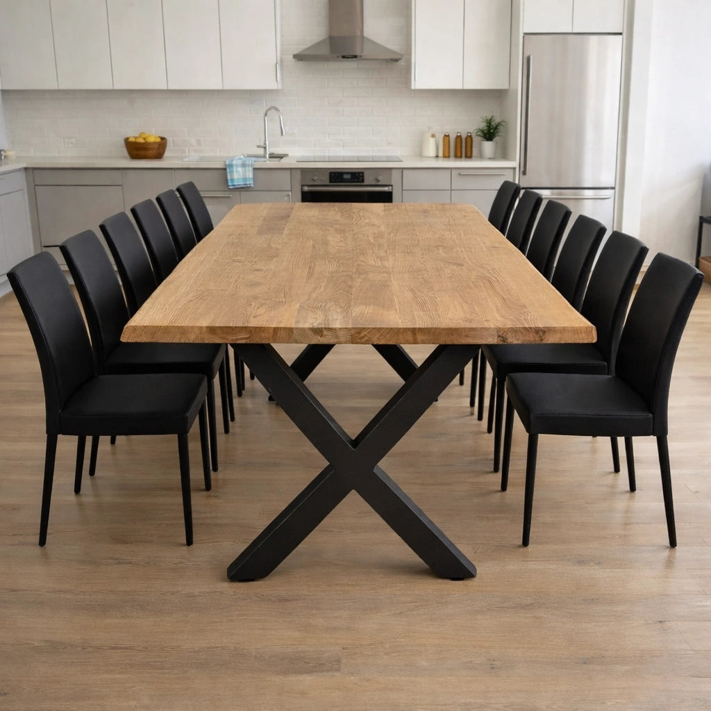 Masa din stejar model rustic - 12 persoane -260x100x4cm