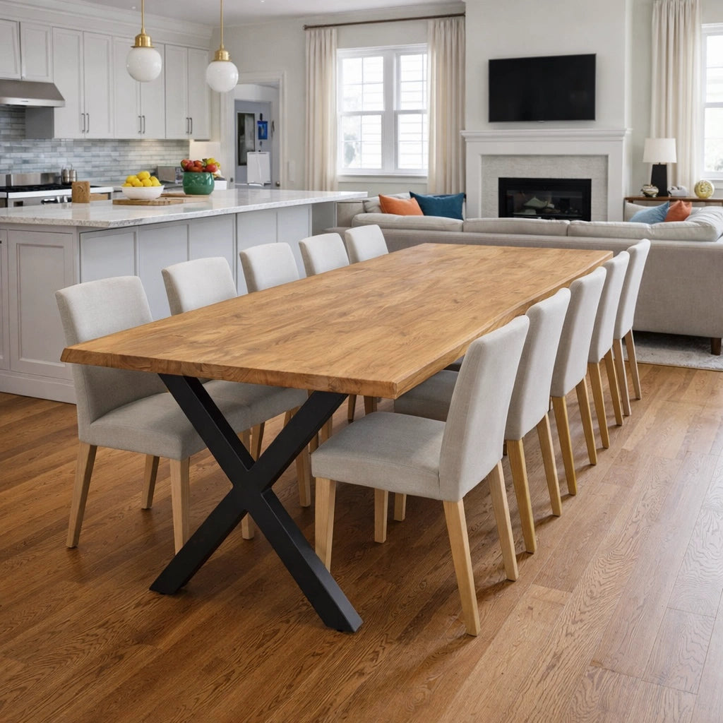 Masa din stejar model rustic - 10 persoane -220x100x4cm