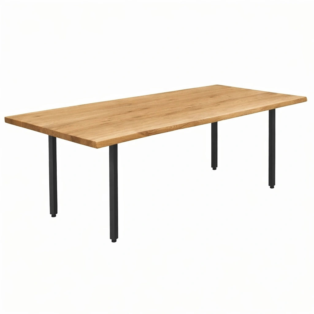 Stół drewniany z litego dębu 240×100 cm – Stół do jadalni dla 10 osób | Reelken