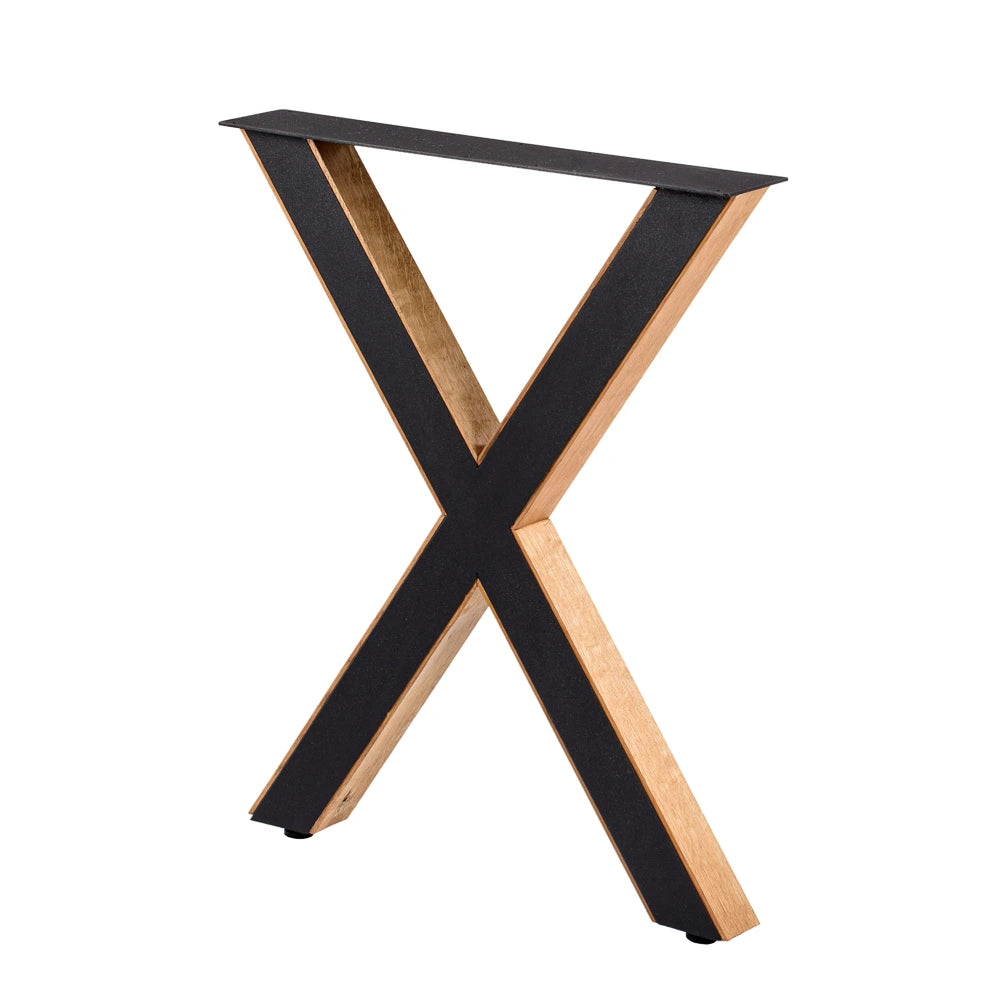 Fém asztallábak tölgyfával