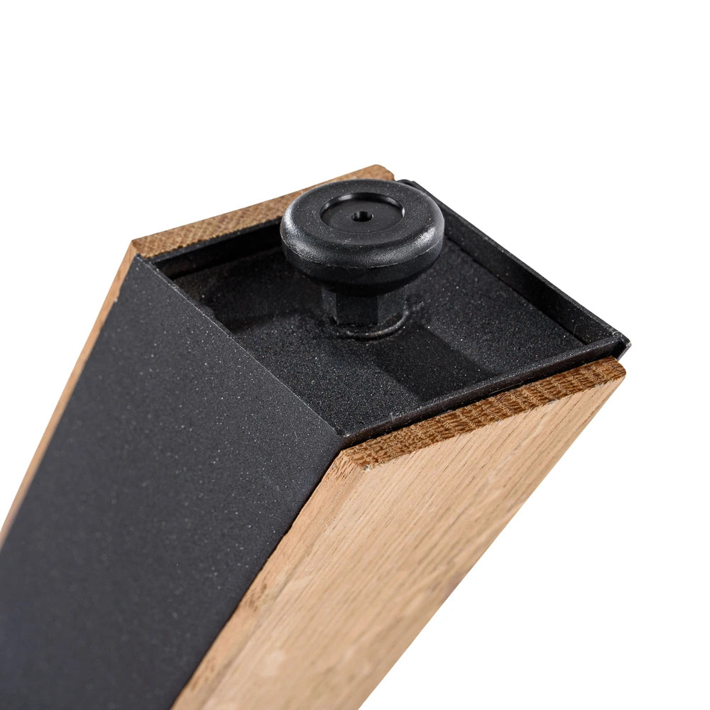 Fém asztallábak tölgyfával