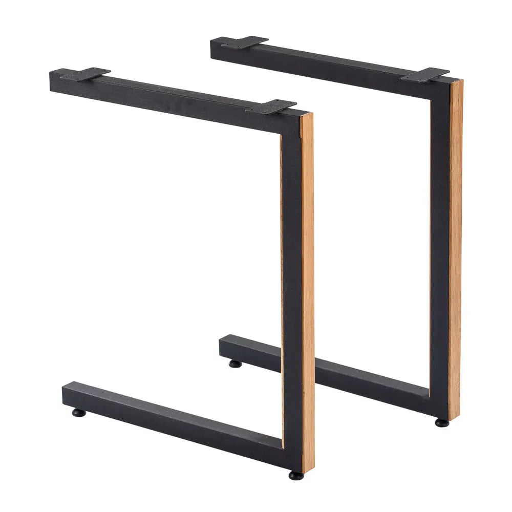 Fém asztallábak tölgyfával