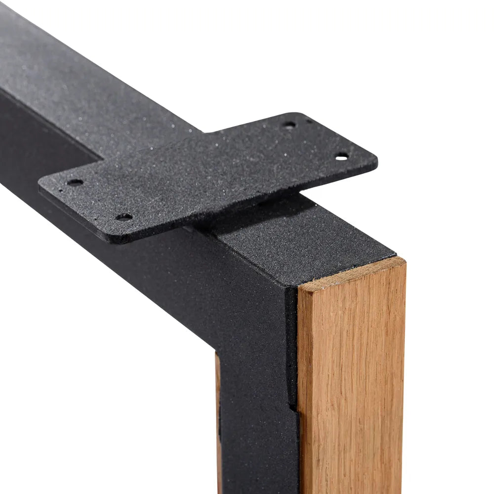 Fém asztallábak tölgyfával