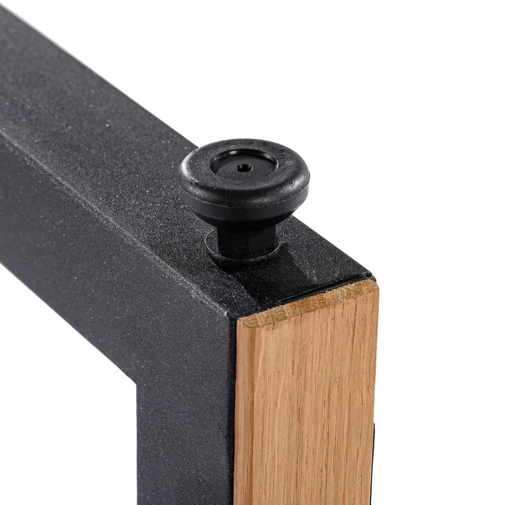 Picioare de Masa Metalice cu Lemn de Stejar - L