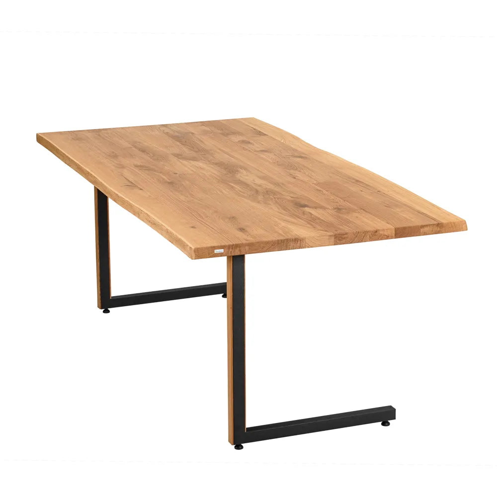 Fém asztallábak tölgyfával