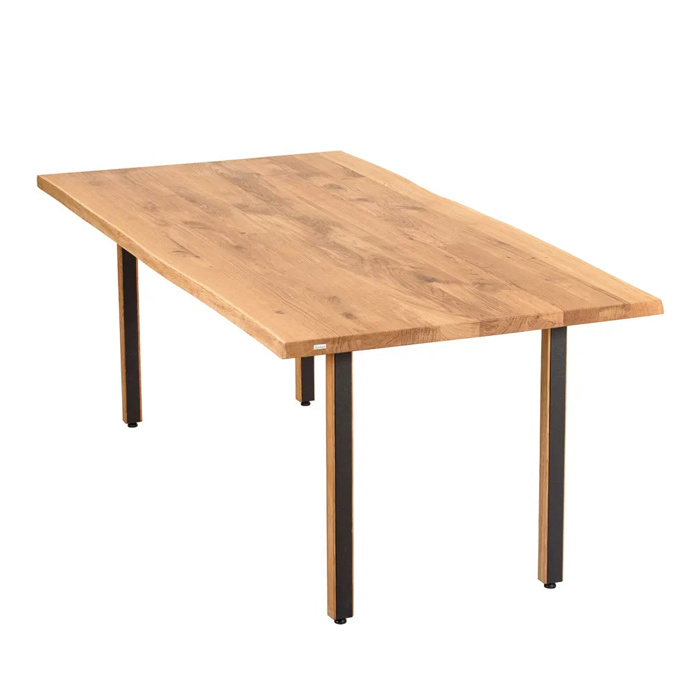 Fém asztallábak tölgyfával