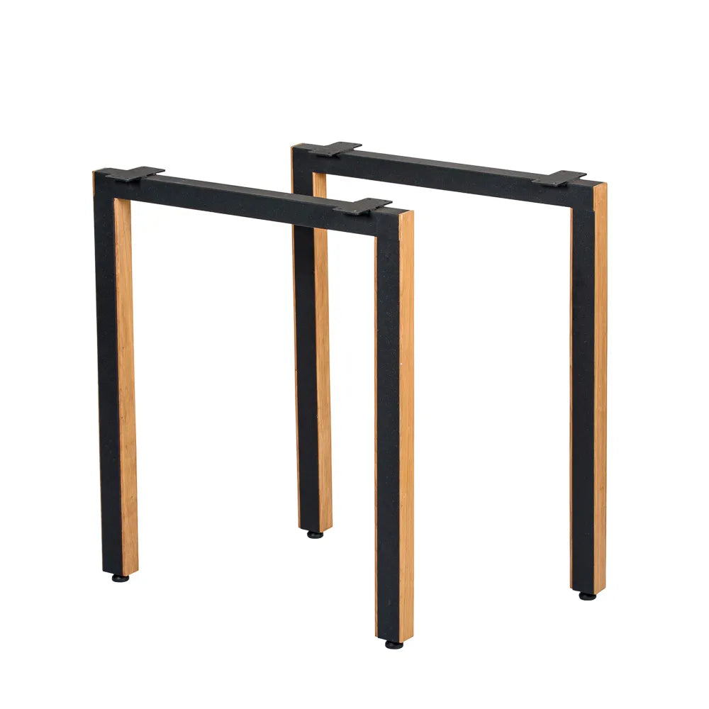 Fém asztallábak tölgyfával