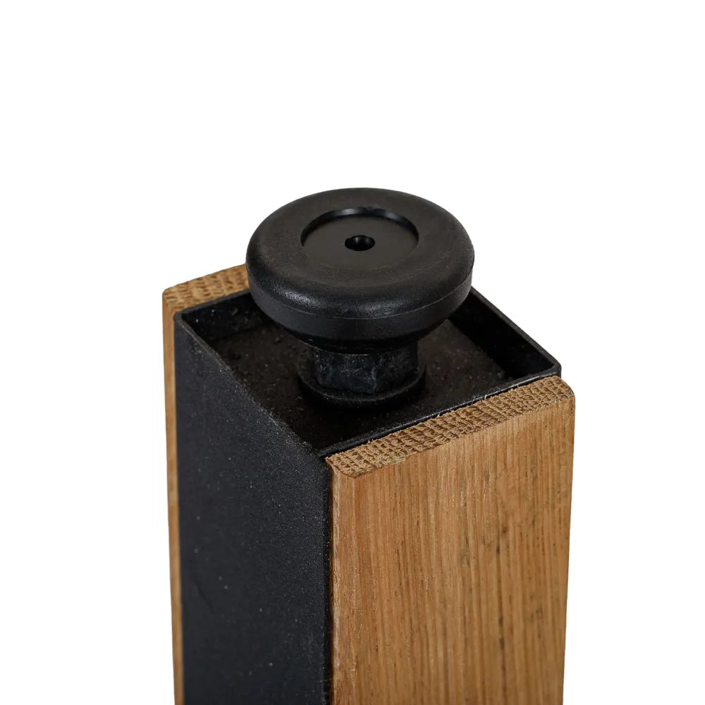 Fém asztallábak tölgyfával