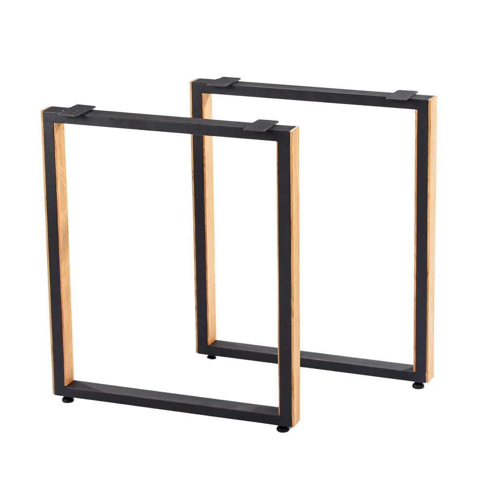 Fém asztallábak tölgyfával