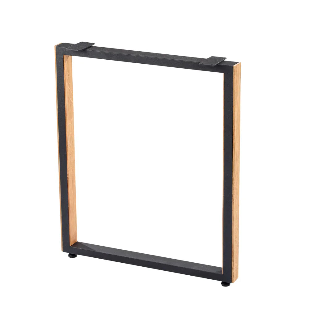 Fém asztallábak tölgyfával