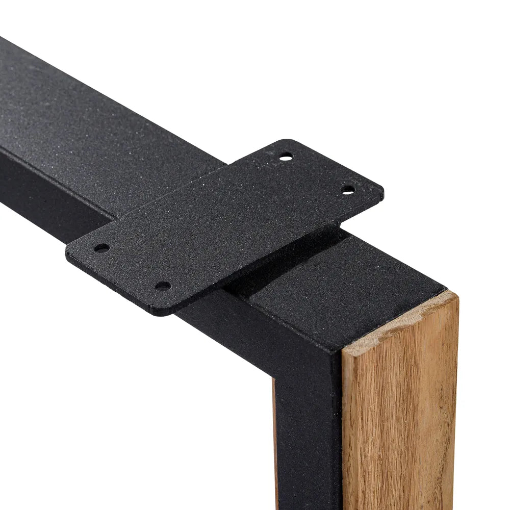 Fém asztallábak tölgyfával