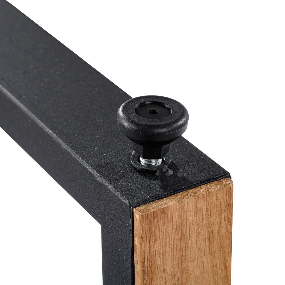 Fém asztallábak tölgyfával