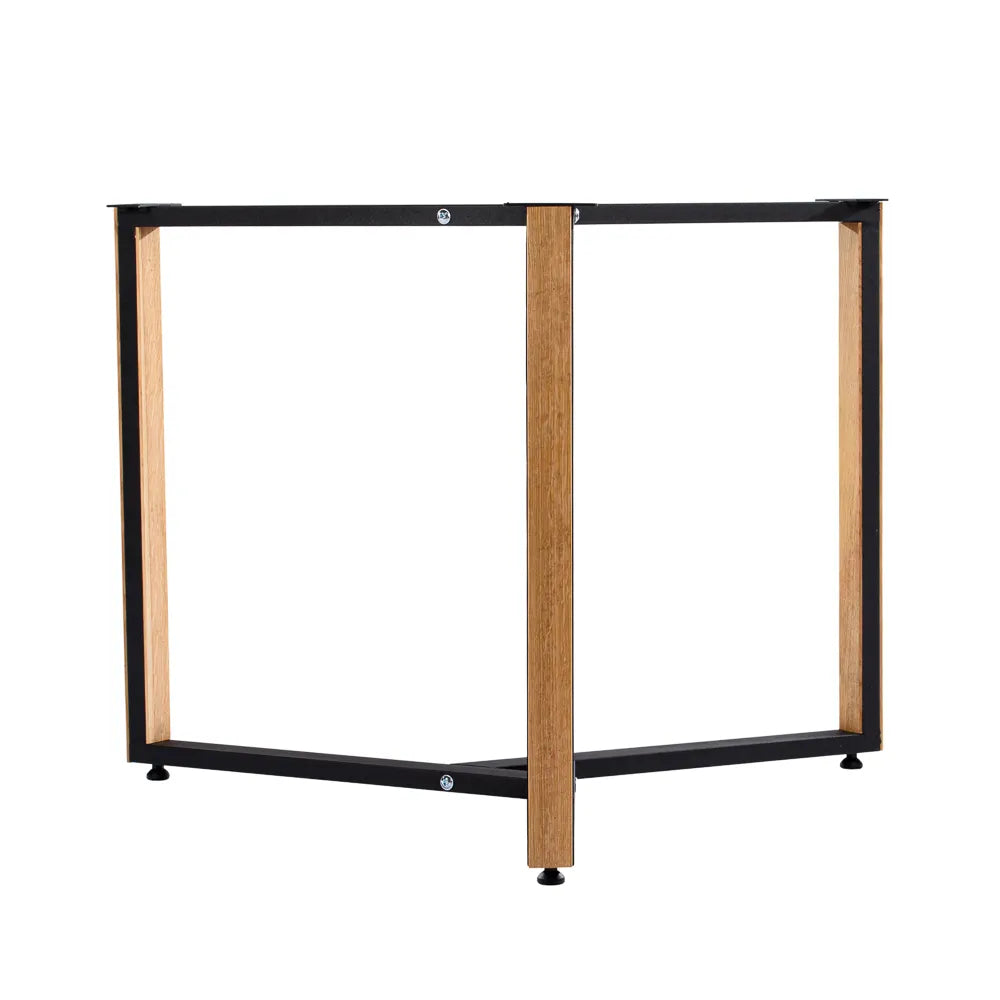 Fém asztallábak tölgyfával