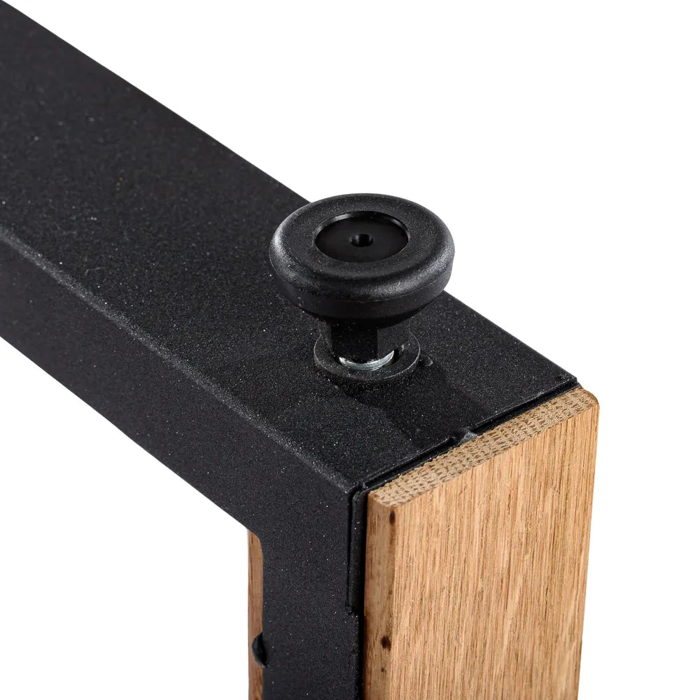 Fém asztallábak tölgyfával