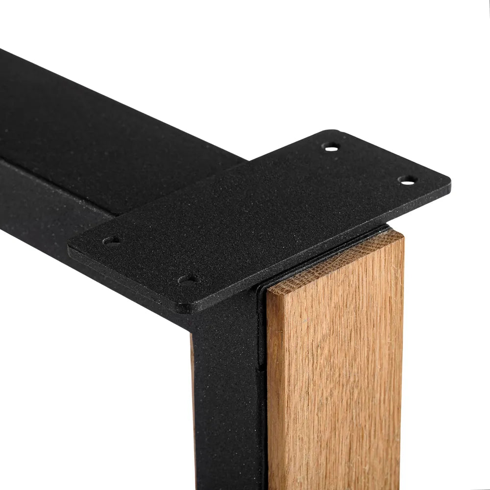 Fém asztallábak tölgyfával