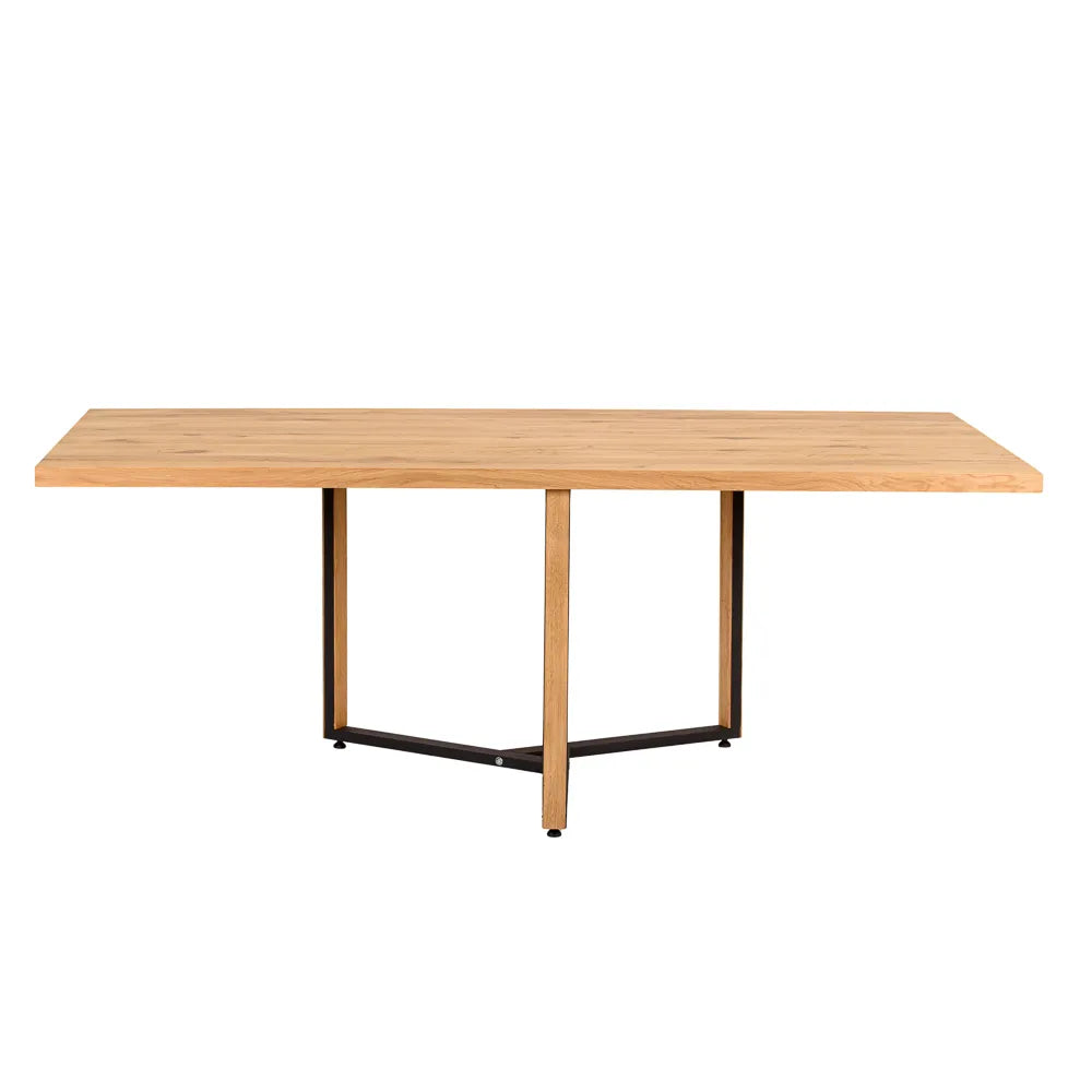 Fém asztallábak tölgyfával