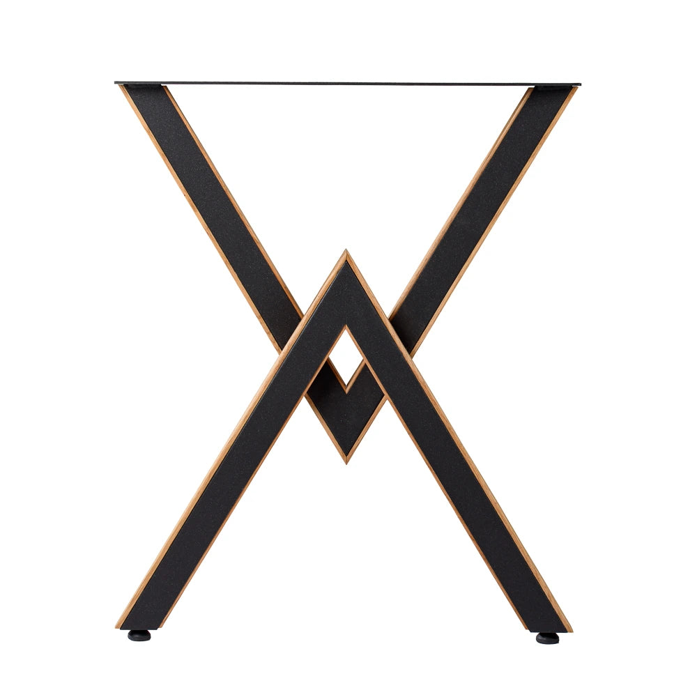 Fém asztallábak tölgyfával