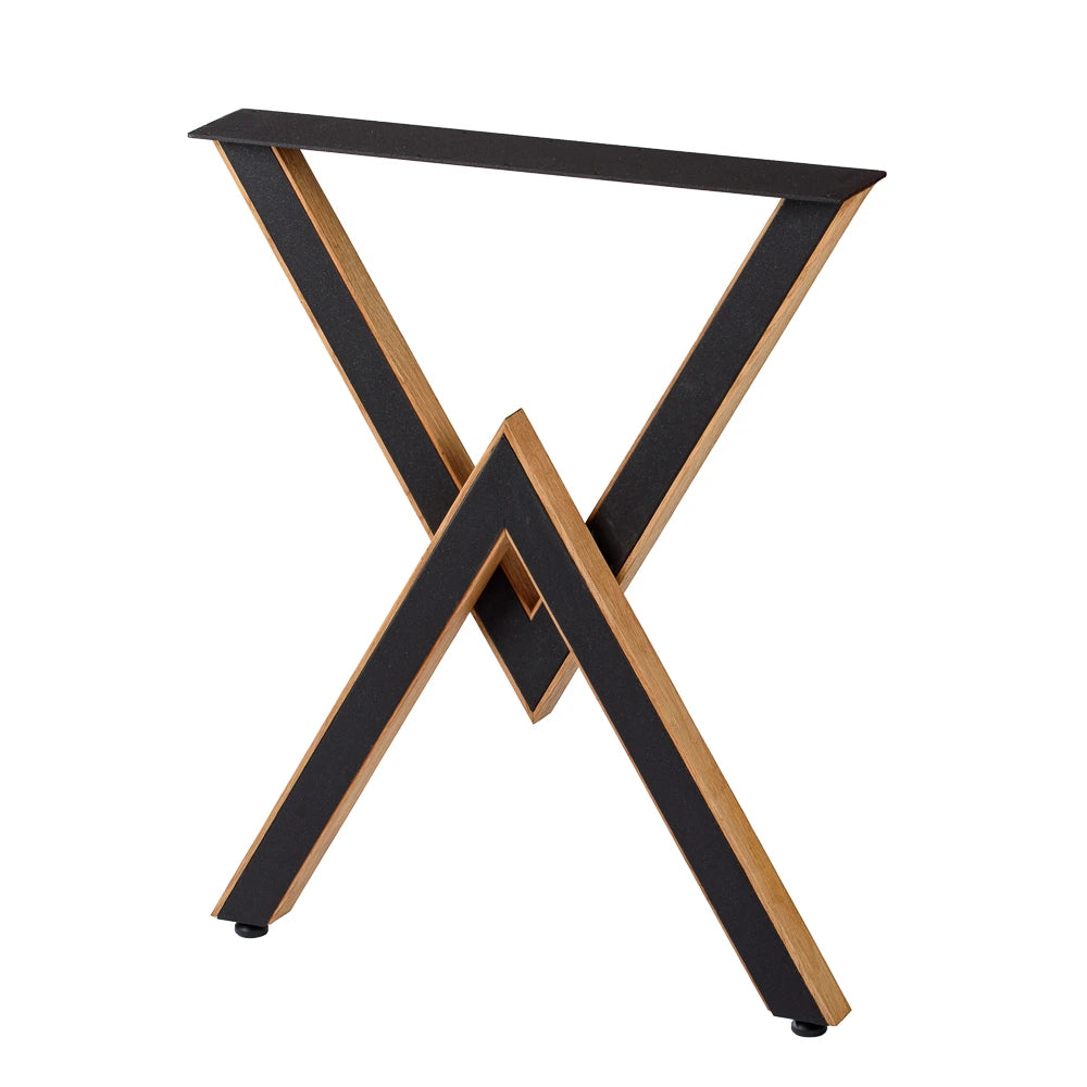 Picioare de Masa Metalice cu Lemn de Stejar - A4