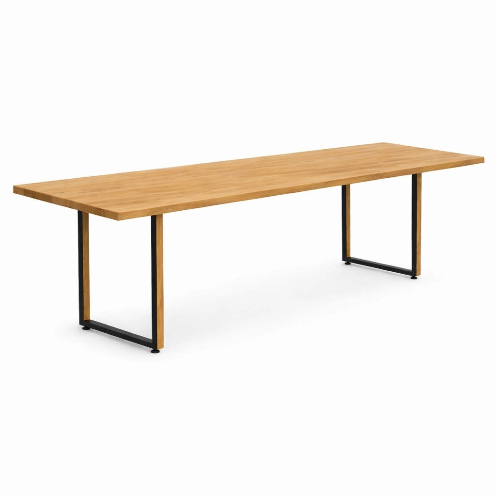 Stół z litego dębu klasyczny 260×100 cm – Stół do jadalni dla 12 osób | Reelken