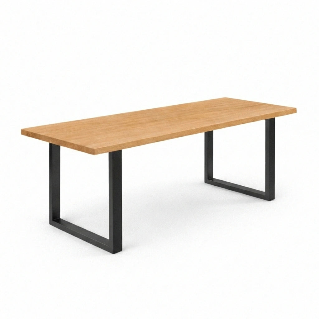 Stół drewniany z litego dębu 240×100 cm – Stół do jadalni dla 10 osób | Reelken